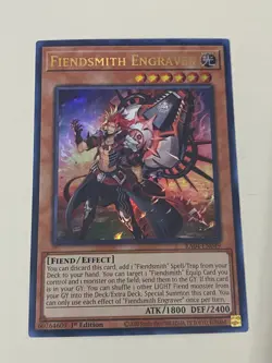 Yugioh Fiendsmith Engraver x 3 - 1st Edition Ultra Rare NM - Free Holo Card - B - Image 4