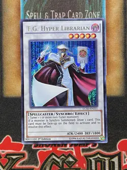 Yugioh T.G. Hyper Librarian LC5D-EN211 Secret Rare 1st Ed NM - Image 1