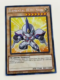 Yugioh Elemental Hero Neos 1st Edition Secret Rare Chibi Art NM - Free Holo Y - Image 1