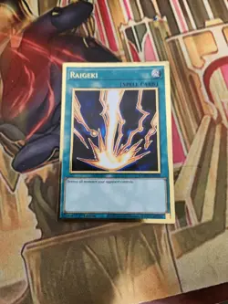 Raigeki MGED-EN038 Gold Rare 1st Edition NM Yugioh - Image 1