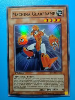 Lightly Played Yugioh Machina Gearframe 1st Edition Super Rare - SDMM-EN002 - Image 1