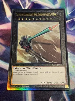 Yu-Gi-Oh! Superdreadnought Rail Cannon Gustav Max RA04-EN063 Ultimate Rare NM/M - Image 1