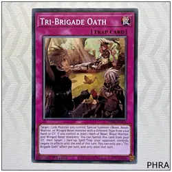 Tri-Brigade Oath - PHRA-EN071 - Common 1st Edition Yugioh - Image 1