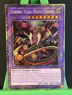 YuGiOh Starving Venom Fusion Dragon RA04-EN272 Near Mint Secret Rare Quarter Cen - Image 1