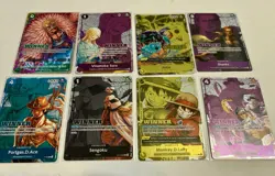 One Piece Winner Lot of 8 Cards Monkey.D.Luffy, Portgas.D.Ace, Shanks, Jinbe - Image 1