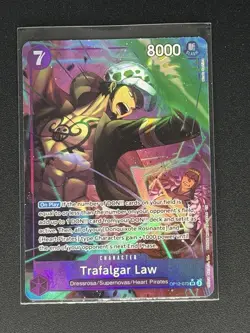 One Piece Trafalgar Law OP12-073 Alt Art SR Legacy of the Master English NM Foil - Image 1