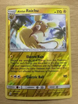 Alolan Raichu 57/236 Sm-Unified Minds Reverse Holo Rare Pokemon Card - Image 1