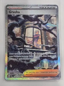 Pokemon Grusha 268/193 Sv02 Paldea Evolved SIR Full Art Holo Trainer Card - Image 1