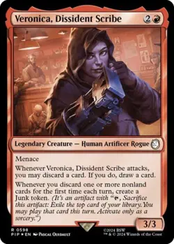 Veronica, Dissident Scribe (Surge Foil) -Foil Near Mint MTG - Image 1