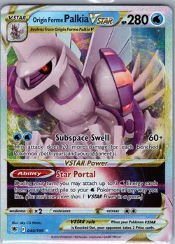 Origin Forme Palkia VSTAR 040/189 SWSH10: Astral Radiance - Pokemon Card - NM - Image 1