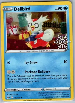 Delibird - (Holiday Calendar) 032/198 Holo - Pokemon Card - NM - Image 1