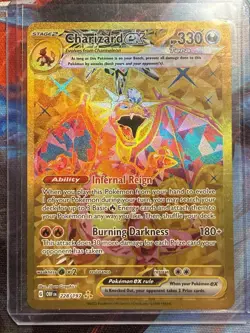 Charizard EX Hyper Rare Holo Card 228/197 Sv03: Obsidian Flames Pokemon Tcg Nm - Image 1