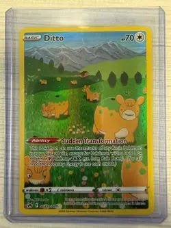 Ditto GG22/GG70 SWSH: Crown Zenith Galarian Gallery Holo Pokemon Card - Image 1
