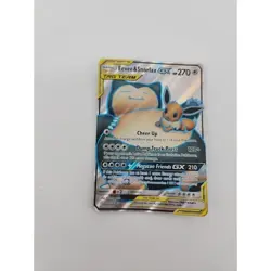 Pokemon Eevee & Snorlax GX 171/181 Team Up Full Art Tag Team Ultra Rare Card - Image 1