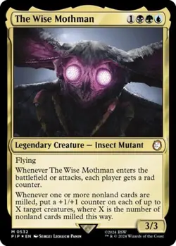 The Wise Mothman (Surge Foil) -Foil Near Mint MTG Universes Beyond: Fallout - Image 1