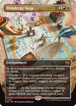 Windcrag Siege (Borderless) [Tarkir: Dragonstorm] Foil Near Mint - Image 1
