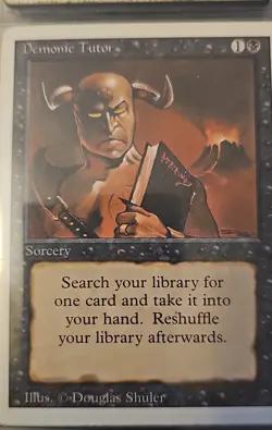 Demonic Tutor Summer Magic Regular MTG Revised - Image 1