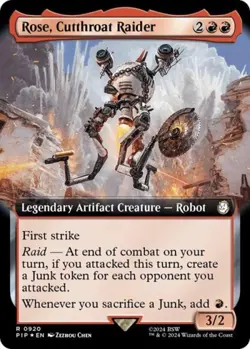 Rose, Cutthroat Raider (Extended Art) (Surge Foil) -Foil Near Mint MTG - Image 1