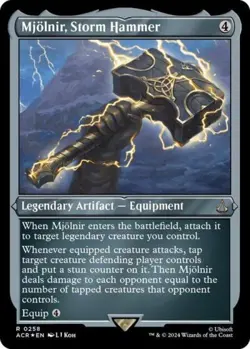 Mjolnir, Storm Hammer (Foil Etched) -Foil Near Mint MTG - Image 1