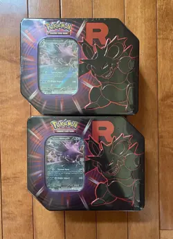 Pokemon TCG Destined Rivals Team Rocket Tin Nidoking EX . Lot Of 2 - Image 1
