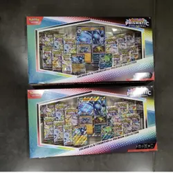 POKEMON PRISMATIC EVOLUTIONS LUCARIO & TYRANITAR PREMIUM COLLECTION LOT OF 2! - Image 1