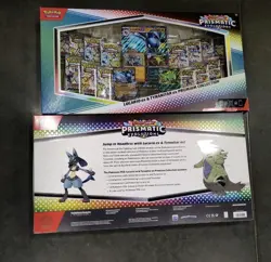 POKEMON PRISMATIC EVOLUTIONS LUCARIO & TYRANITAR PREMIUM COLLECTION LOT OF 2! - Image 2