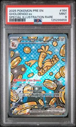 PSA 9, 2025 POKEMON PRISMATIC EVOLUTIONS GHOLDENGO ex SPECIAL ILLUSTRATION RARE - Image 1