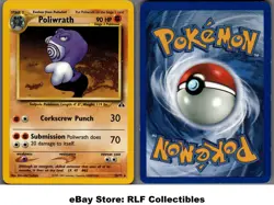 2002 Pokemon, Neo Discovery, #28/75 Poliwrath, Rare - Image 1