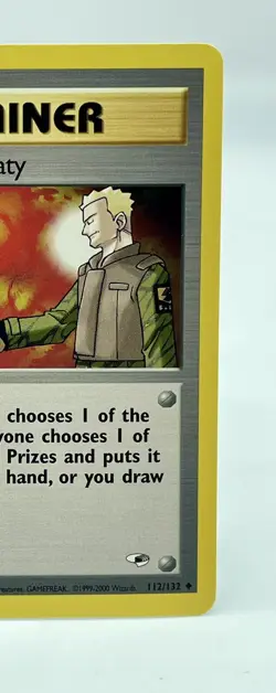 Lt. Surge's Treaty 112/132 Gym Heroes Trainer Pokemon TCG Vintage 2000 NM - Image 3