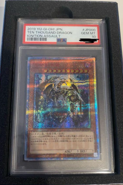 PSA10 YU-GI-OH 2019 Ten Thousand Dragon IGAS-JP000 IGNITION ASSAULT Yugioh Japan - Image 1