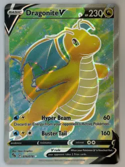 Dragonite V (Full Art) Pokemon GO 076/078 NM - Image 1