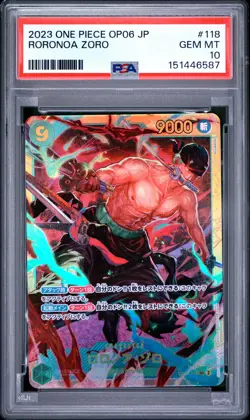 Roronoa Zoro 118 One Piece Op06 One Piece Japanese PSA 10 - Image 1