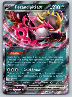 Fezandipiti ex 038/064 Double Rare Shrouded Fable Pokemon Near Mint - Image 1