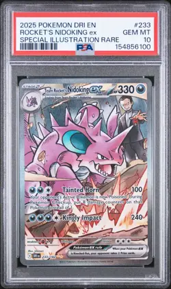 Pokemon Destined Rivals Special Illustration Rare Rocket’s Nidoking EX PSA 10 - Image 1