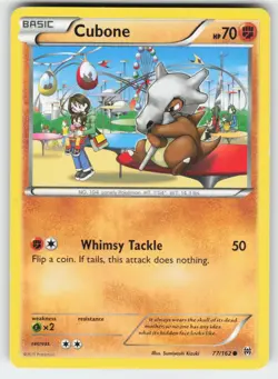 Cubone 77/162 Common BREAKthrough Pokemon Moderately Played - Image 1