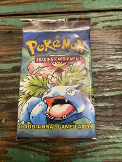 1999 Pokemon Base Set Unlimited Booster Pack Venusaur Sealed 21.3 Grams. - Image 1