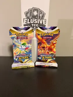 Pokemon TCG: Sword & Shield - Brilliant Stars Sleeved Booster Pack - Lot of 2 - Image 1