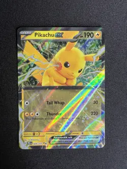Pikachu EX Prismatic Evolutions Double Rare Card 28/131 - Image 1