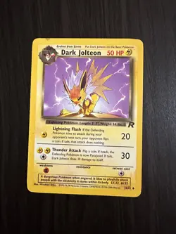 Dark Jolteon Team Rocket 38/82 Uncommon Vintage Pokemon TCG Card - Image 1