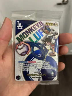 Sealed Monkey D. Luffy Dodgers X One Piece Night Promotion Card #EB02-010 - Image 1