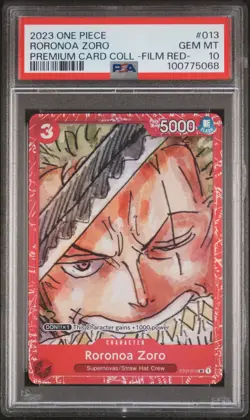 2023 ONE PIECE PREMIUM CARD COLLECTION -ONE PIECE FILM RED- RORONOA ZORO PSA 10 - Image 1