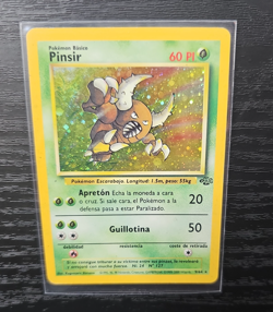 Spanish Pinsir 2000 Jungle 9/64 Holo Pokemon Card MP Swirl - Image 1
