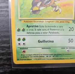 Spanish Pinsir 2000 Jungle 9/64 Holo Pokemon Card MP Swirl - Image 5