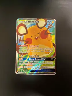 Dedenne GX - 195a/214 - Pokemon Sun & Moon Promo Alternate Art Rare Card MP - Image 1