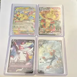 Pokemon TCG Holo Promo 4-Card Lot - Pikachu ex 057/191, Meowth VMAX And 2 Others - Image 1