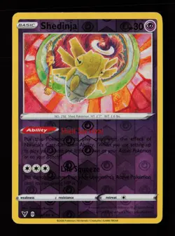 Shedinja 066/185 Reverse Holo Rare Tomokazu Komiya Vivid Voltage Pokemon Cards - Image 1