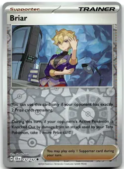 Briar 132/142 Uncommon Stellar Crown Pokemon Reverse Holo Near Mint - Image 1