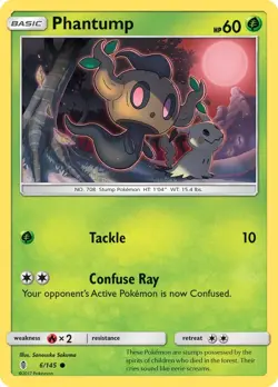 Phantump 6/145 Common Guardians Rising Pokemon Card NM - Image 1