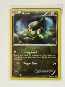 Pokemon TCG Axew Reverse Holo Plasma Blast Card 067/101 Near mint - Image 1