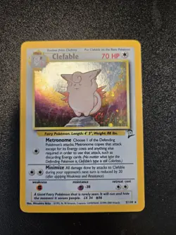 Pokemon TCG Clefable Base Set 2 5/130 holo rare 2000 WOTC LP - Image 1
